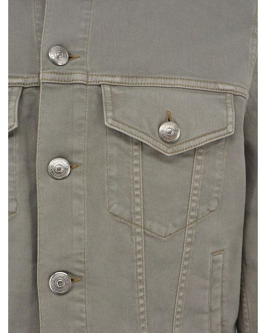 Brunello Cucinelli Gray Denim Jacket for men