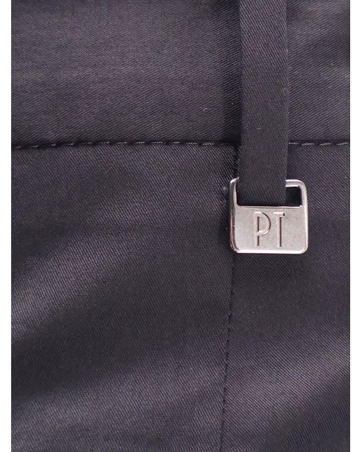 PT Torino Blue Reworked Michael Cotton Blend Trousers for men