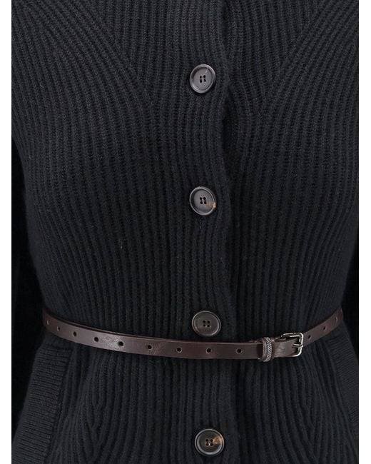 Brunello Cucinelli Blue Wool, Cashmere And Silk Blend Cardigan