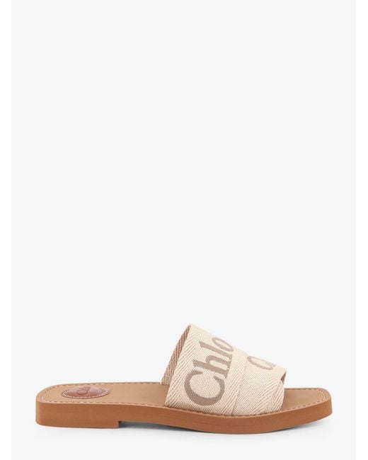 Chloé Multicolor Woody Linen Sandals