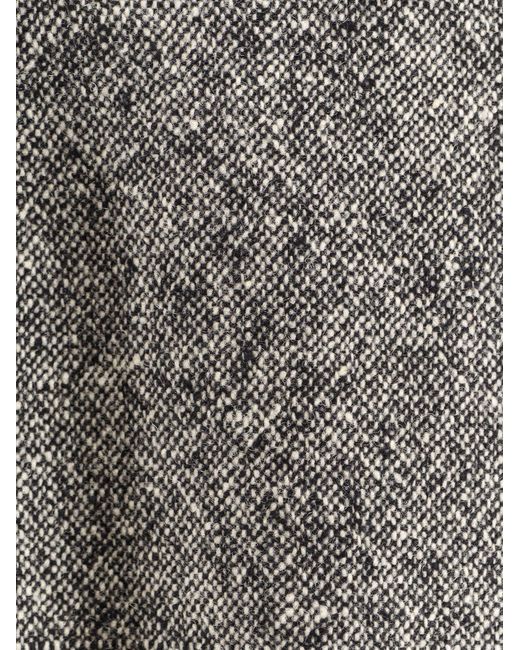 Dolce & Gabbana Gray Virgin Wool Midi Pencil Skirt