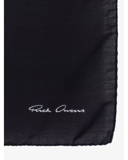 Rick Owens Black Modal And Silk Blend Scarf for men