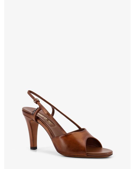 Miu Miu Brown Vintage Leather Sandals