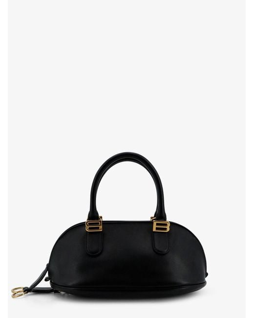 Balenciaga Black Bowling Bolero Leather Handbag