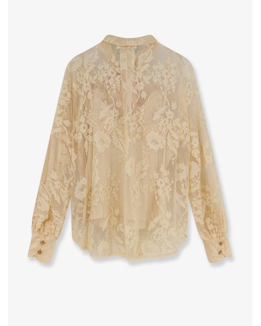 Zimmermann Natural Valiant Lace Shirt