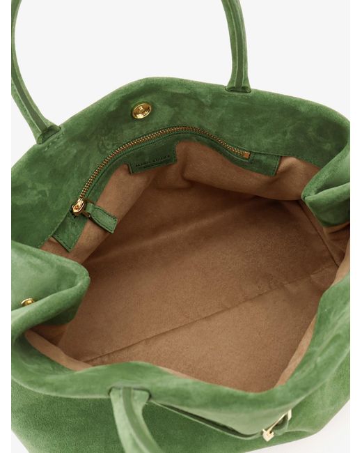 MANU Atelier Green Le Cambon 35 Suede Handbag