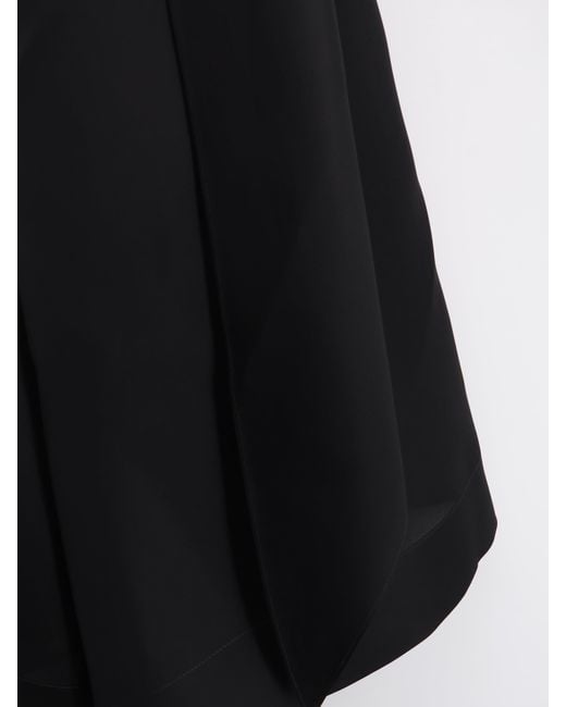Alberta Ferretti Blue Silk Cape