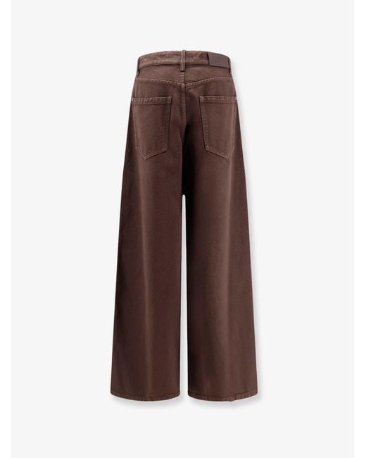 Brunello Cucinelli Brown The Relaxed Boyfriend Jean-Soft Barrel Leg