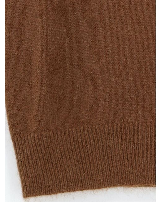 Mes Demoiselles Brown Fluff Wool Blend Top