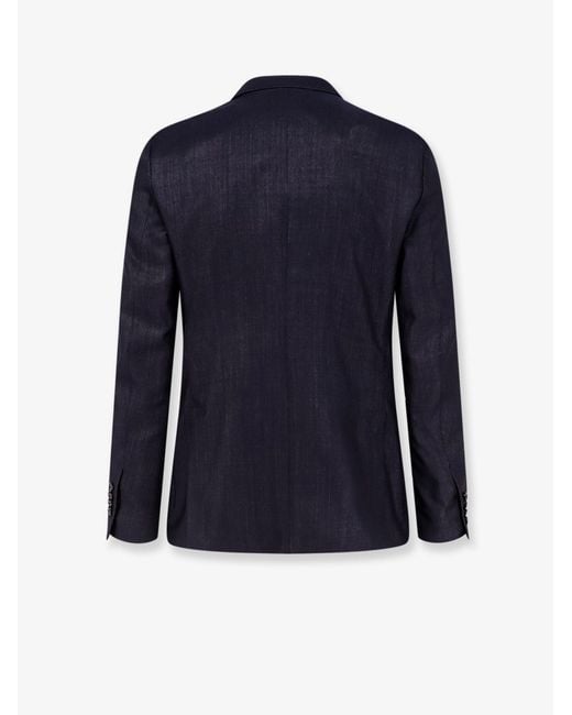 Lardini Blue Iconic Single-Breasted Wool And Cupro Suit for men