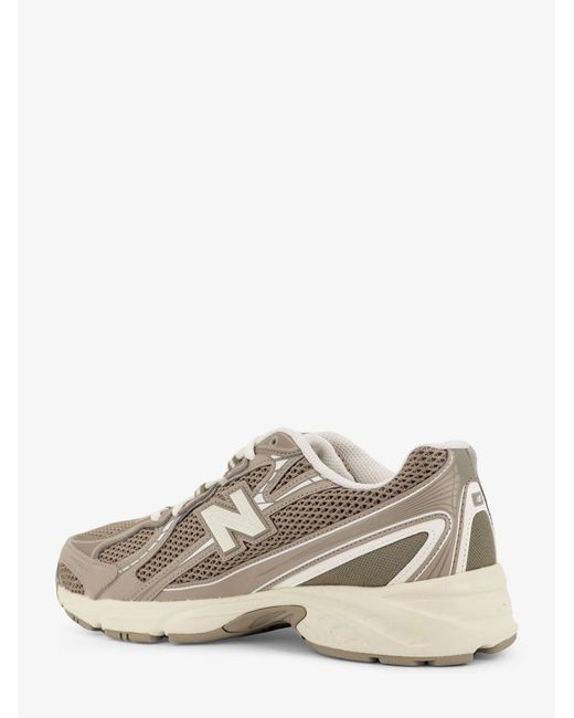 New Balance White 740 Mesh Sneakers With Leather Inserts for men