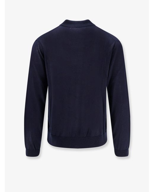 Seven Gauge Blue Lyocell Cardigan for men