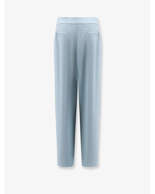 Pinko Blue Montano Viscose Trousers With Pinces