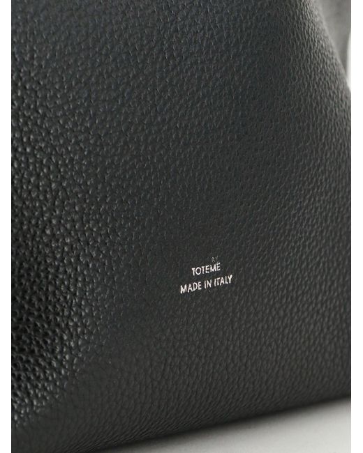Totême  Black Medium Belted Hammered Leather Shouder Bag
