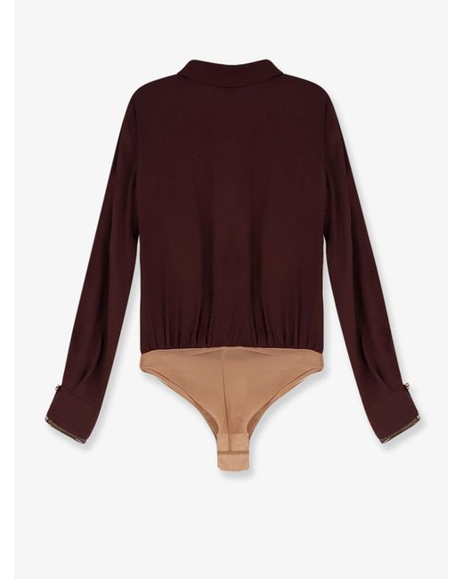 Elisabetta Franchi Red Viscose Body Shirt
