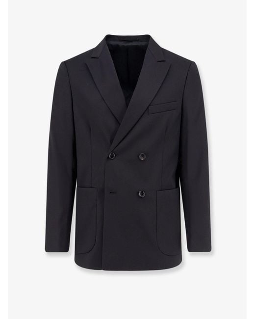 Seven Gauge Blue Light Wool Blazer for men