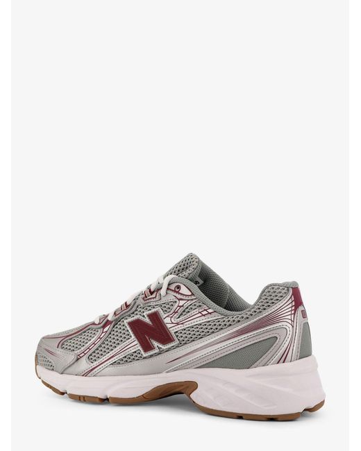 New Balance White 740 Mesh Sneakers With Leather Inserts for men