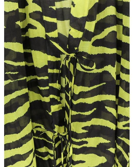 The Attico Green Kaftan Cotton Dress