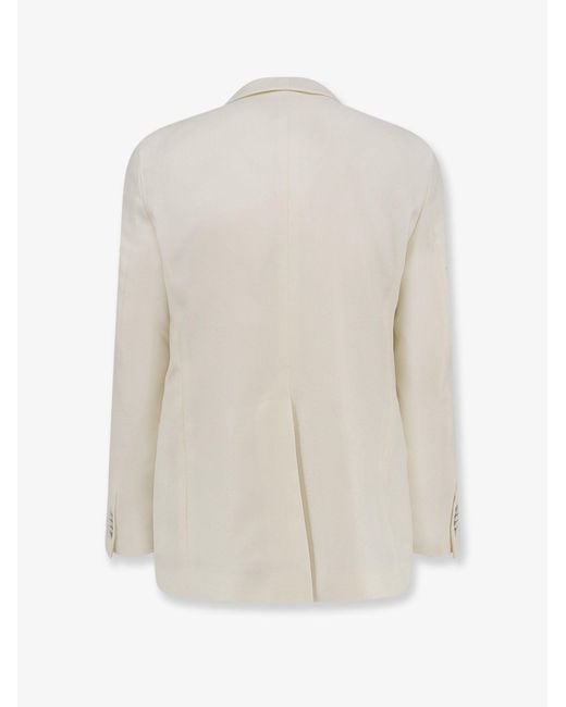 Tagliatore White Virgin Wool And Lyocell Blazer for men