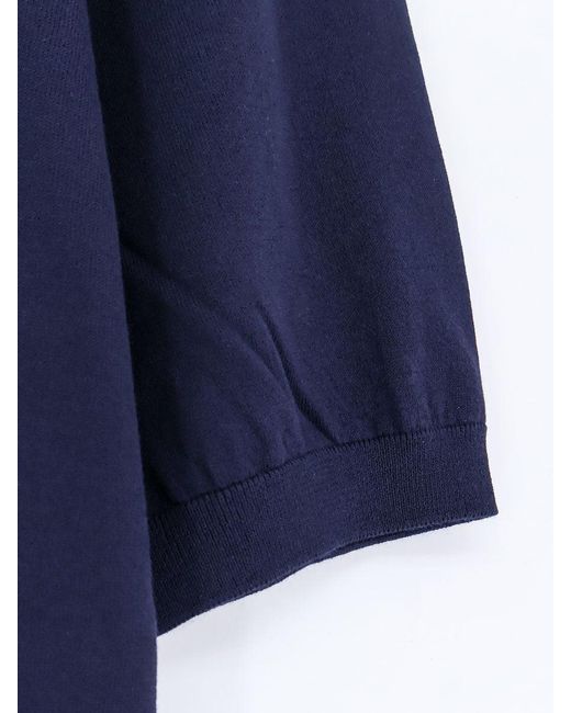 NUGNES 1920 Blue Cotton Sweater for men