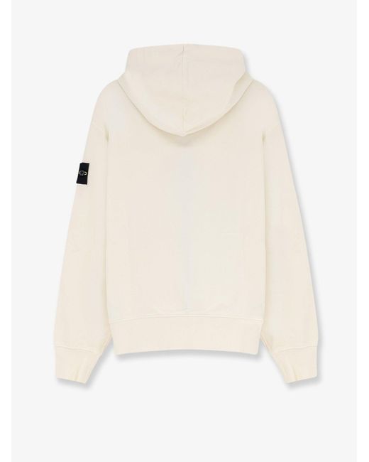 Stone Island Natural Oversized Organic Cotton Hoodie for men
