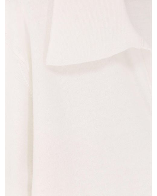 Closed White Cotton And Cashmere Blend Sweater