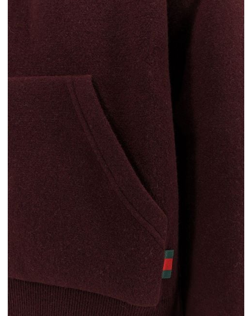Gucci Red Reversible Wool Jacket With Gg Motif for men
