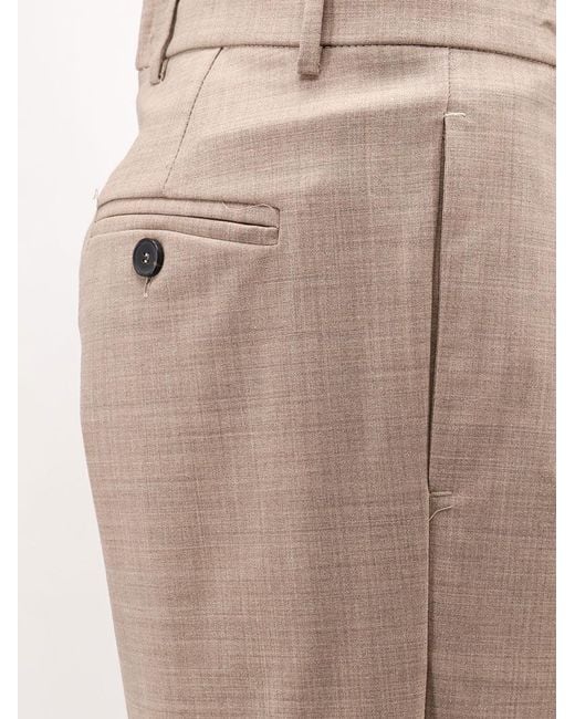 Amaranto Natural Virgin Wool Blend Trousers for men