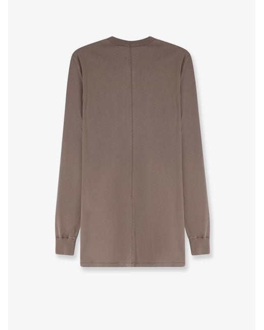 Rick Owens Brown Cotton T-Shirt for men