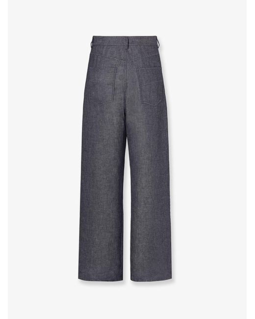 Fendi Blue Jeans Lino Cotone Seta for men