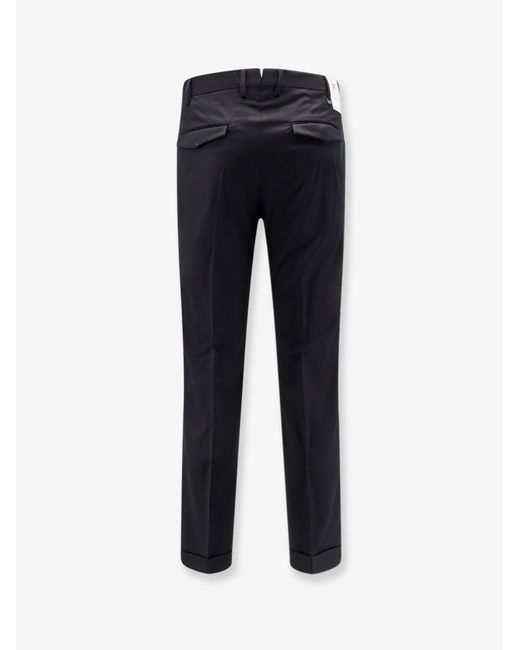 PT Torino Blue Style Master Fit Stretch Wool Trousers for men