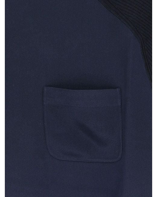 Max Mara Blue Mxmgolfo Silk And Cashmere Top