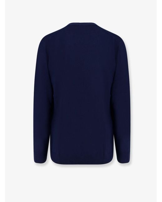 Bramani Cashmere Blue Wool Cardigan for men