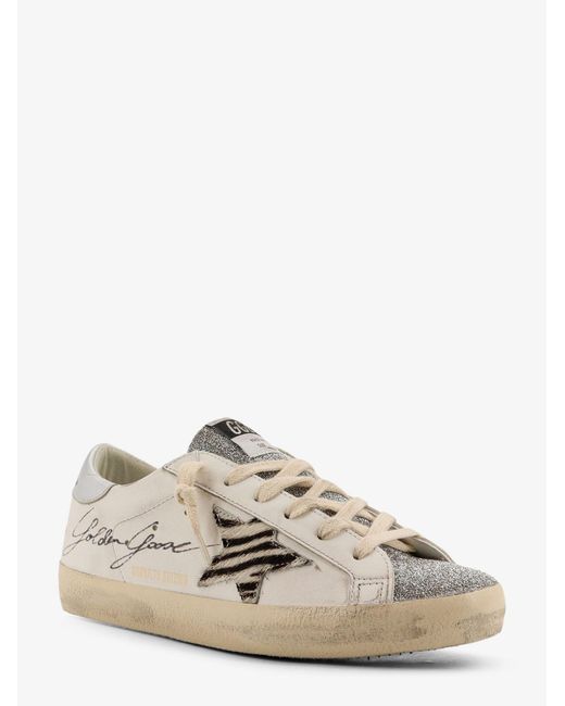 Sneakers Low-Top Super-Star Classic With List di Golden Goose Deluxe Brand in White