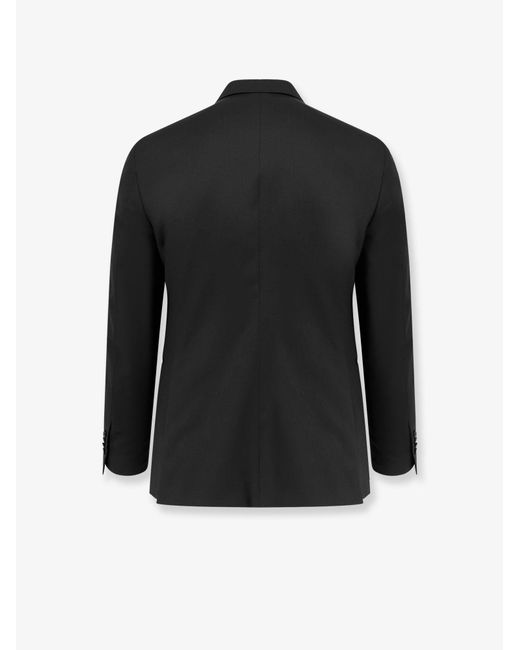 Tagliatore Black Saglia Virgin Wool Double-Breasted Suit for men