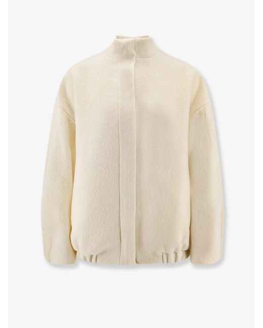Hevò White Porto Selvaggio Virgin Wool Jacket