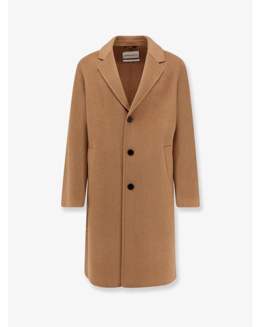 Amaranto Natural Outdoor Wool Coat for men
