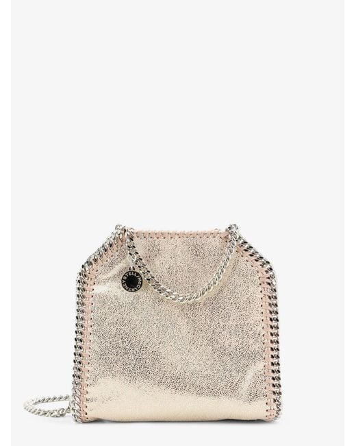 Stella McCartney Natural Falabella Tiny Shiny Shaggy Deer Crossbody Bag