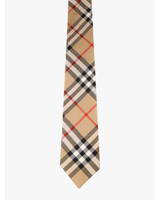Burberry Natural Modern Cut Vintage Check Silk Tie for men
