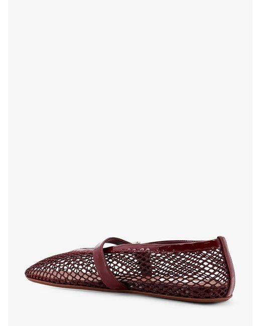 Alaïa Ballet Flats Mesh And Leather Ballerinas in White | Lyst