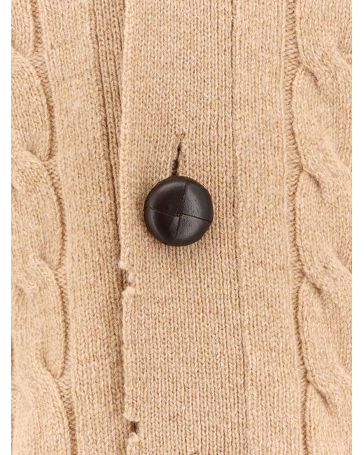 Amaranto Natural Wool And Cashmere Cardigan for men
