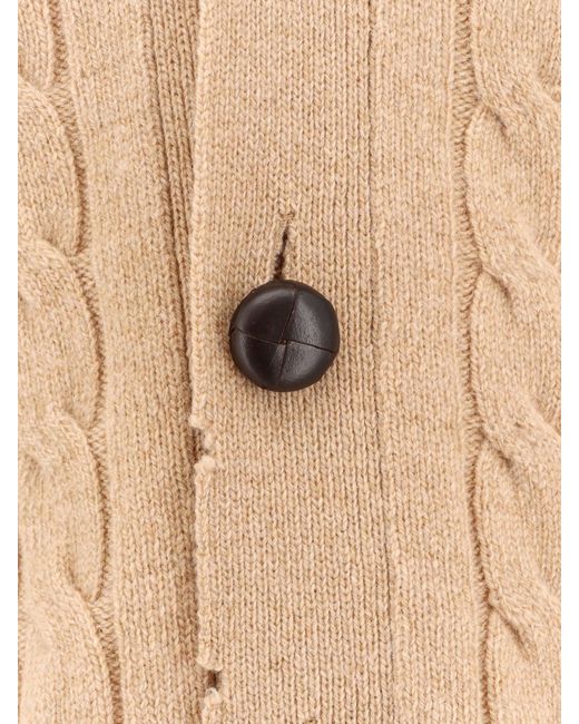 Amaranto Natural Wool And Cashmere Cardigan for men