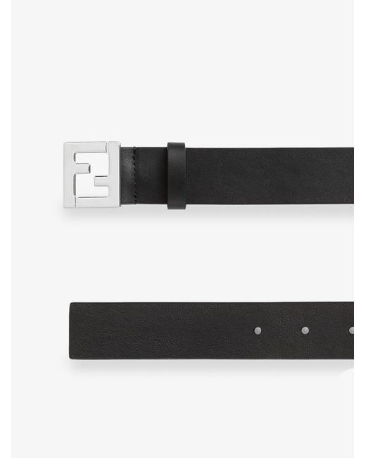 Fendi White Leather Belt for men