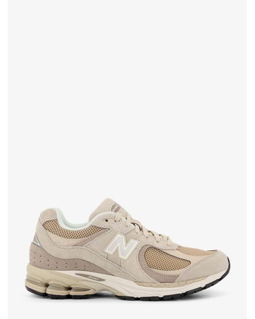 New Balance White 2002R Mesh Sneakers With Suede Inserts for men