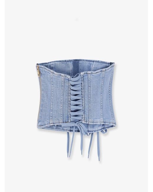 Elisabetta Franchi Blue Mini Elegant Top