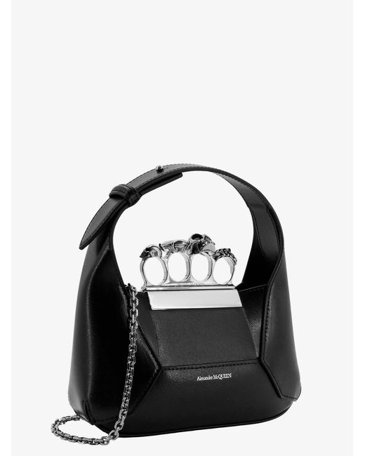 Alexander McQueen Black Jewelled Handbag
