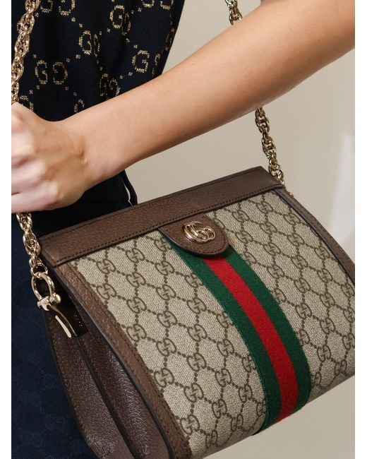 Gucci Gray Coated Canvas Ophidia Shoulder Bag