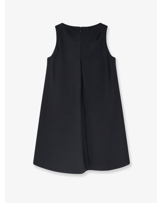 Balenciaga Blue A-Line Silk Mini Dress