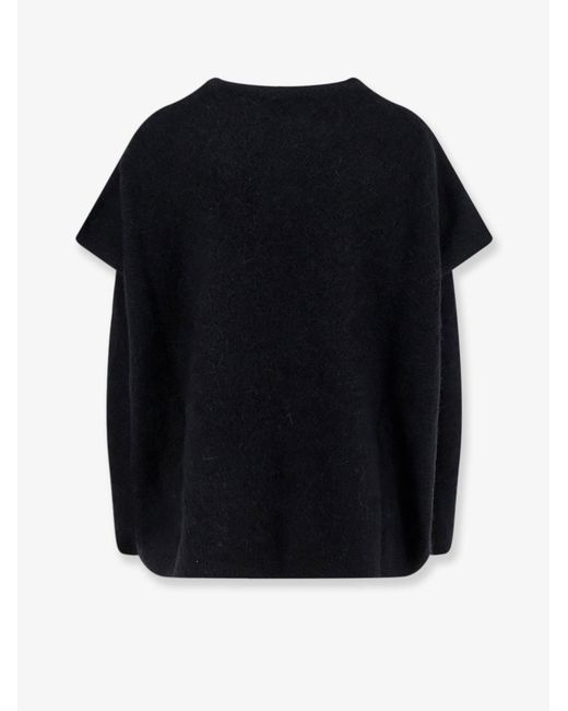 Nude Black Sweater With Detachable Sleeves