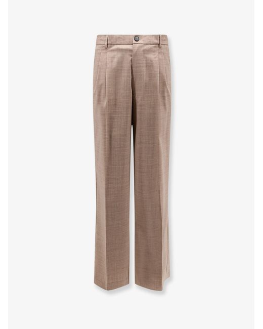 Amaranto Natural Virgin Wool Blend Trousers for men